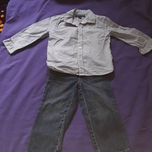 Button up long sleeve shirt and pants